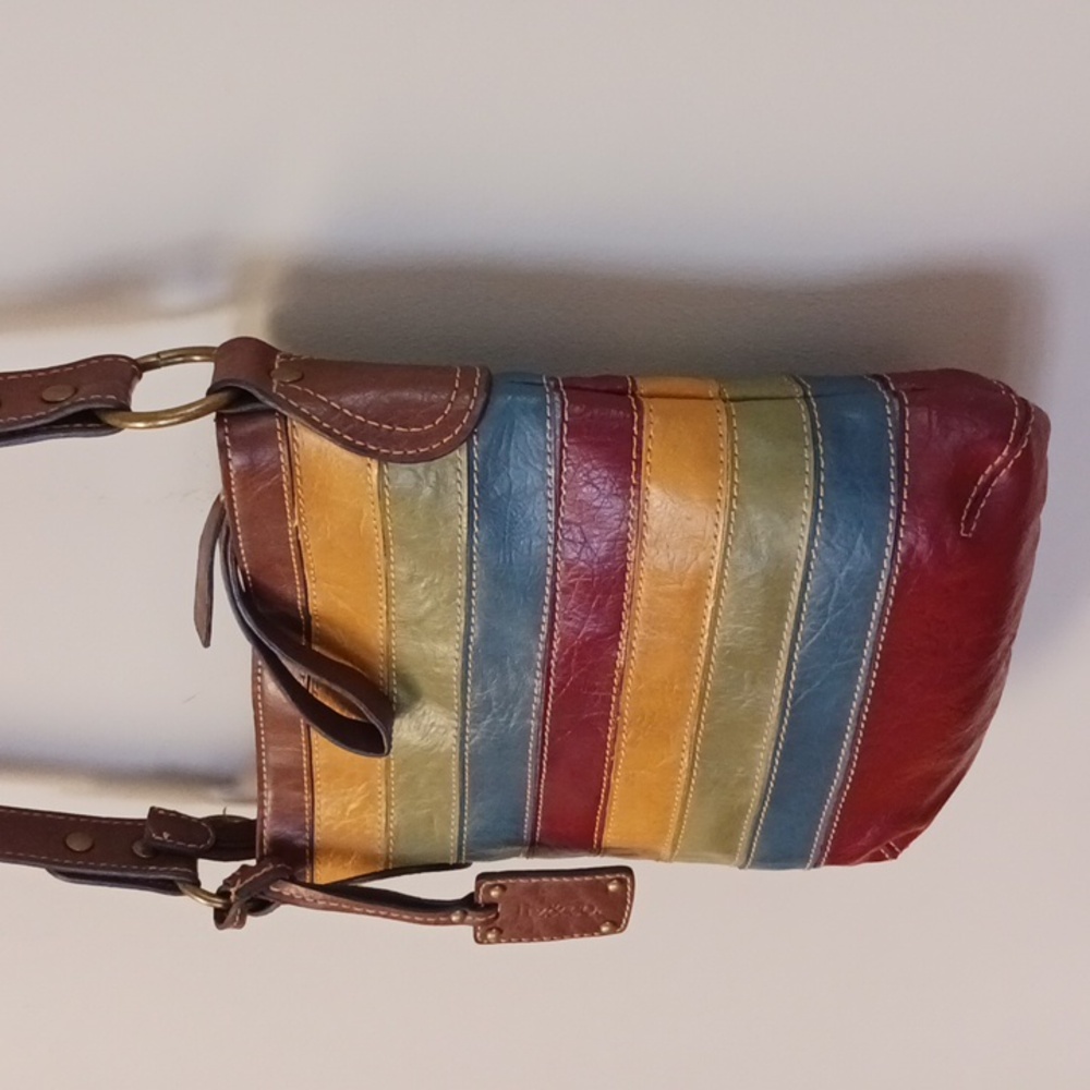 Liz & Co. Striped Vegan Leather Crossbody Bag - Picture 3 of 16